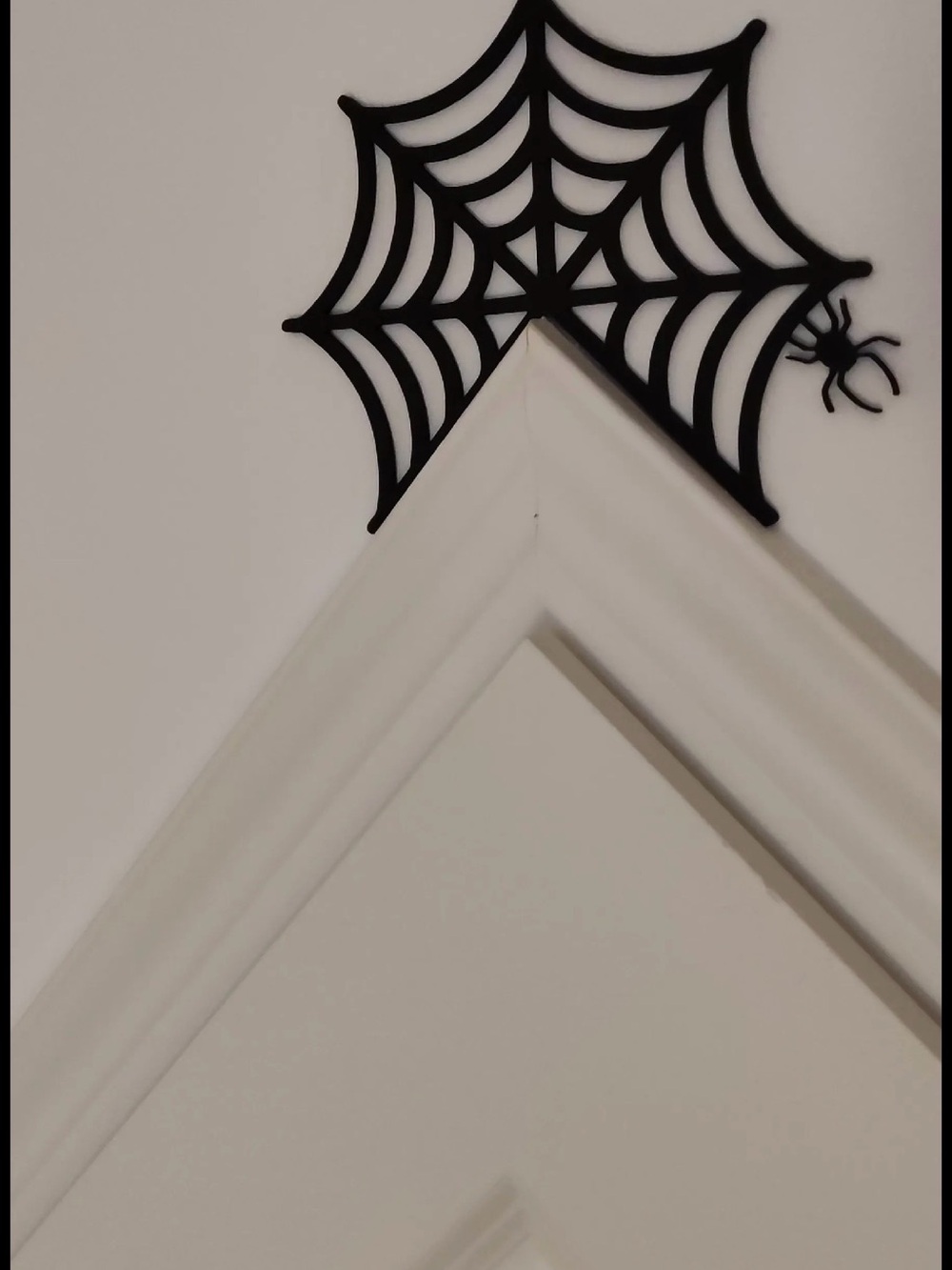 Black Spider Web Wall Decor Accent